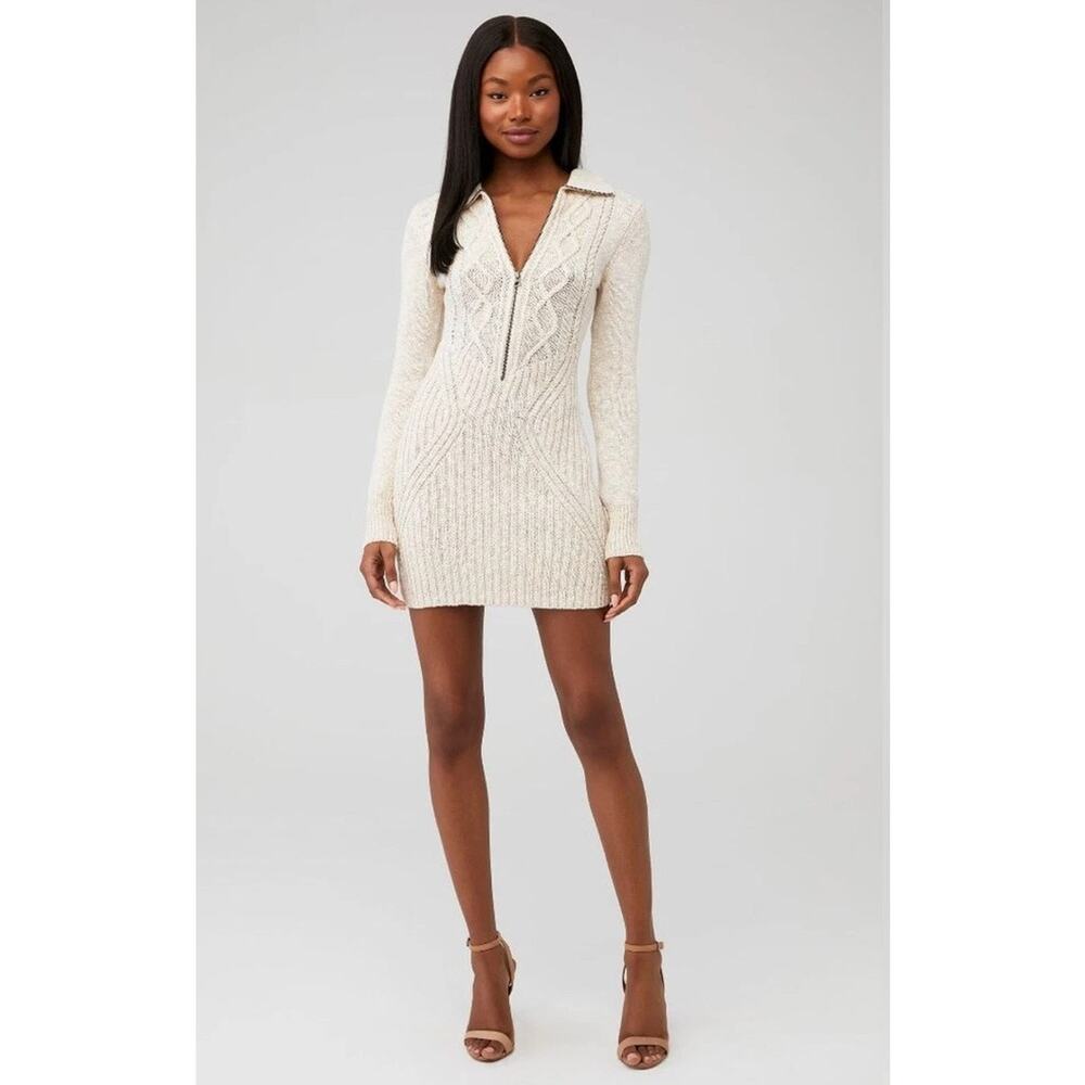 Free People Mont Blanc Sweater Mini Dress Bodycon Style Size Large